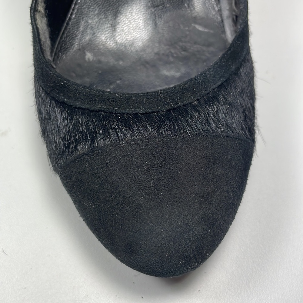Lauren Ralph Lauren black cowhide black suede Mary Janes pumps Size 6 - Picture 9 of 10